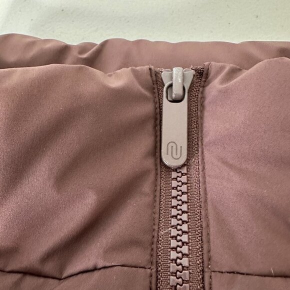 Nuuds Puffer Vest Size M Brown Down Filled Neutral Fall Full Zip Outdoor - Picture 3 of 8
